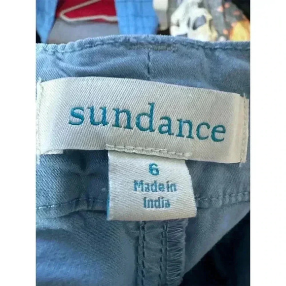 Sundance Womens Tie Waist Paisley Pants Size 6 Blue Floral  Casual - Picture 4 of 7